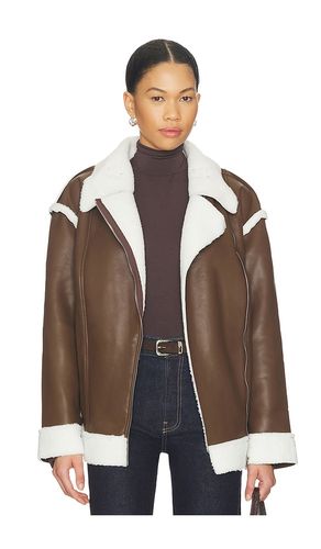 London Oversized Biker Jacket in Brown in . Taglia M. Also in S - SNDYS - Modalova