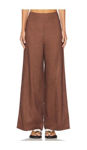 Pantalón de lino nina en color marrón talla L en - Brown. Talla L (también en M, S, XS, XXS) - SNDYS - Modalova