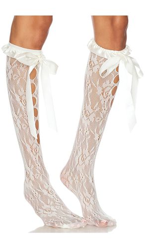 Stems Lolita Knee Socks in White - Stems - Modalova