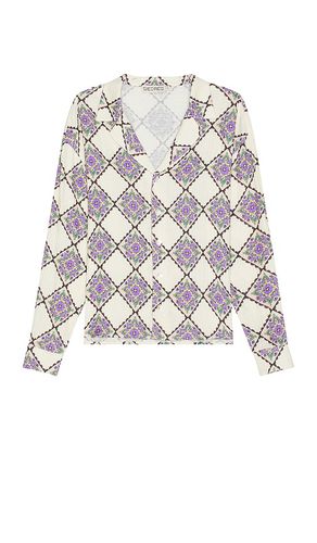 Henry Resort Collar Printed Long Sleeve Shirt in . Taglia M - SIEDRES - Modalova