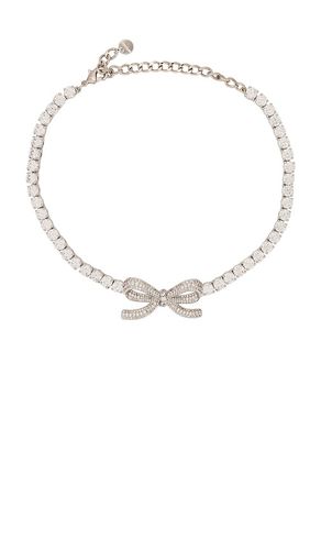 Diamante Bow Tennis Choker in - self-portrait - Modalova