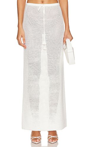 Falda midi en color talla L en - White. Talla L (también en M, S, XS) - self-portrait - Modalova