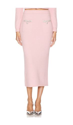 Embellished Knit Midi Skirt in . Taglia S - self-portrait - Modalova