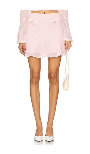 Bow Crochet Mini Skirt in . Size M, XS - self-portrait - Modalova