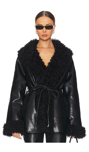 Roxanne Faux Fur Leather Coat in . Size M, S - SER.O.YA - Modalova