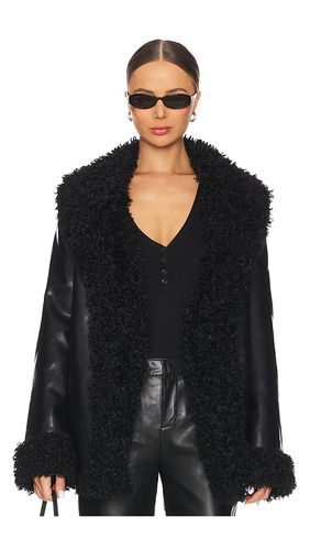 Roxanne faux fur leather coat en color talla M en - Black. Talla M (también en S, XS, XXS) - SER.O.YA - Modalova