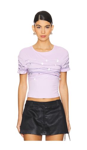 Beaded Short Sleeve Top in . Size S, XS - Susan Fang - Modalova