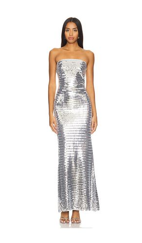 Vestido sculpty strapless sequin en color plateado metálico talla 0 en - Metallic Silver. Talla 0 (también en - SIMONMILLER - Modalova