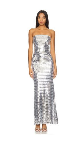 Vestido sculpty strapless sequin en color plateado metálico talla 4 en - Metallic Silver. Talla 4 (también en - SIMONMILLER - Modalova