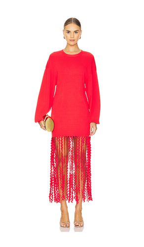 Vestido wallis knit fringe en color rojo talla S en - Red. Talla S (también en XS) - SIMONMILLER - Modalova