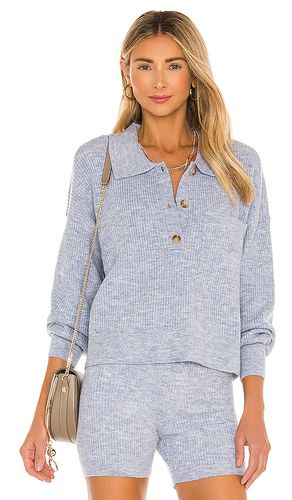 Amanda oversized knit polo en color talla L en - Blue. Talla L (también en XS) - Song of Style - Modalova