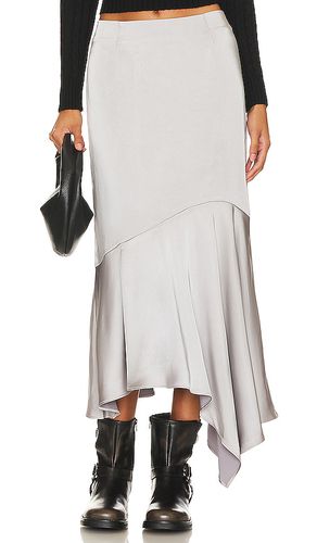 Falda asimétrica lucille en color gris talla L en - Grey. Talla L (también en M, S, XL) - Steve Madden - Modalova