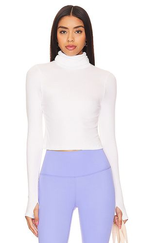 Jackson rib cropped turtleneck top en color talla L en - White. Talla L (también en M, S, XL) - Splits59 - Modalova