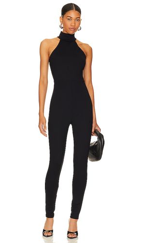 Mock neck jumpsuit en color talla L en - Black. Talla L (también en M, S, XL) - Susana Monaco - Modalova