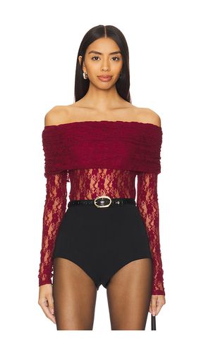 Lace long sleeve top en color vino talla 32 en - Wine. Talla 32 (también en 34, 36, 38) - ROTATE - Modalova