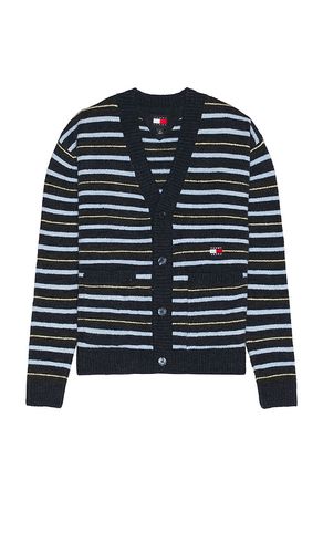 Boxy Jacquard Stripe Cardigan in . Size M, S, XL/1X - Tommy Jeans - Modalova