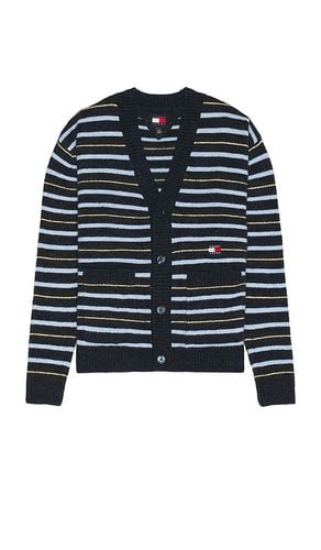 Boxy Jacquard Stripe Cardigan in . Taglia M, S, XL/1X - Tommy Jeans - Modalova