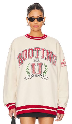 Sudadera rooting for u en color crema talla L/XL en - Cream. Talla L/XL (también en M/L) - The Mayfair Group - Modalova