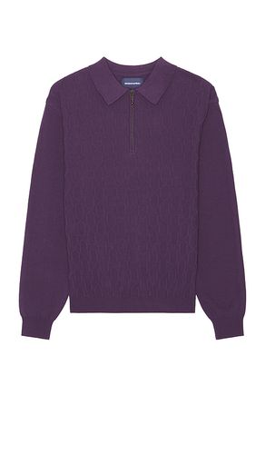 Cable knit zip polo en color morado talla L en - Purple. Talla L (también en M, S, XL/1X) - thisisneverthat - Modalova
