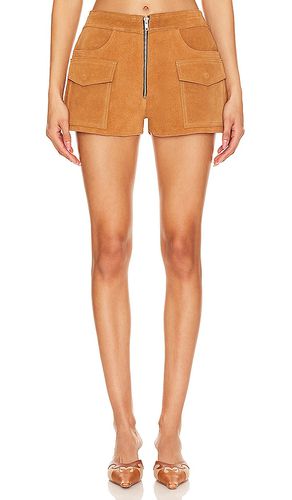 Pantalones cortos de antelina sugar en color talla L en - Tan. Talla L (también en M, S, XL) - Understated Leather - Modalova