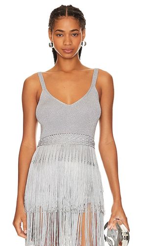 Satine Knitted Fringe Top in Silver Thread in . Taglia XL - Understated Leather - Modalova