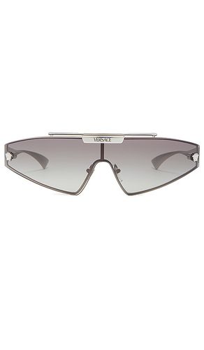 Gafas de sol en color metálico talla all en - Metallic Silver. Talla all - VERSACE - Modalova