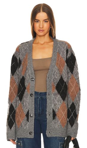 Argyle Sweater Cardigan in . Size M, S, XL/1X - WAO - Modalova