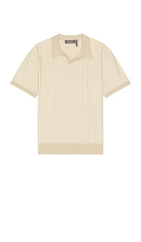 Short sleeve pattern knit polo en color crema talla M en - Cream. Talla M (también en L, S, XL/1X) - WAO - Modalova