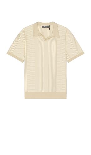 Short sleeve pattern knit polo en color crema talla M en - Cream. Talla M (también en S) - WAO - Modalova