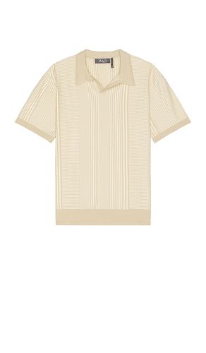 Short sleeve pattern knit polo en color crema talla M en - Cream. Talla M (también en S, XL/1X, XS) - WAO - Modalova