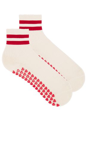 Striped half crew grip sock en color rojo talla all en - Red. Talla all - WellBeing + BeingWell - Modalova