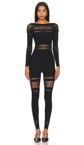 Net lines jumpsuit en color talla L en - Black. Talla L (también en M, XS) - Wolford - Modalova