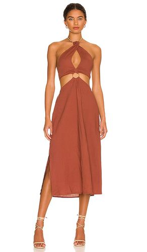 Vestido midi halter shell chain en color óxido talla L en - Rust. Talla L (también en S) - WeWoreWhat - Modalova