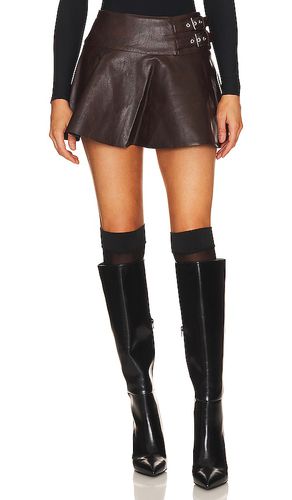 Minifalda con hebilla de cuero vegano en color marrón talla 0 en & - Brown. Talla 0 (también en 00, 10 - WeWoreWhat - Modalova