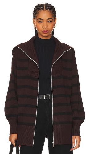 Suéter a rayas con cremallera en color marrón talla L/XL en & - Brown. Talla L/XL (también en S/M, XXS/XS) - WeWoreWhat - Modalova