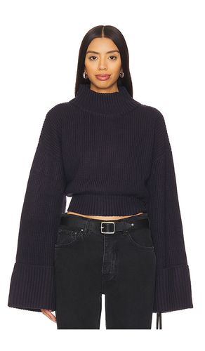 Jersey cropped turtle neck en color talla L en - Navy. Talla L (también en M, S, XL, XS, XXS) - WeWoreWhat - Modalova