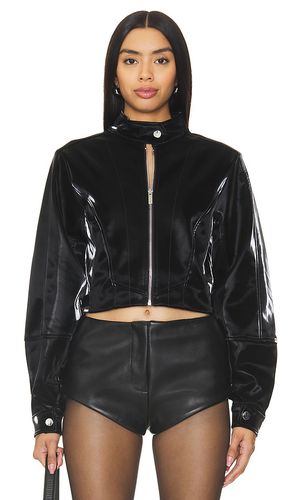 Faux Patent Leather Cropped Moto Jacket in . Size M, S, XL, XS, XXS - WeWoreWhat - Modalova