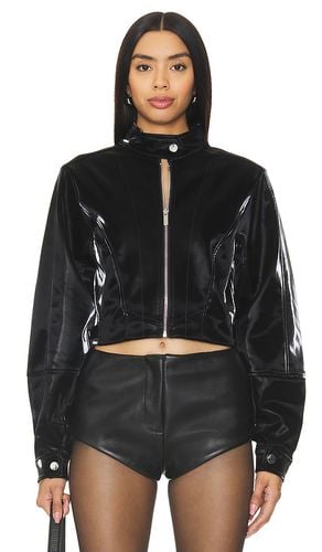 Faux Patent Leather Cropped Moto Jacket in . Size XL - WeWoreWhat - Modalova