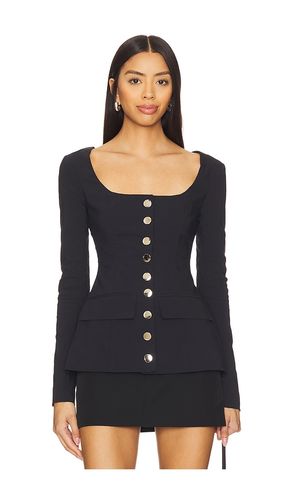 Boatneck peplum blazer en color talla 0 en - Black. Talla 0 (también en 2, 4, 6) - WeWoreWhat - Modalova