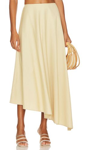 Falda midi asimétrica en color beige talla 0 en - Beige. Talla 0 (también en 00) - WeWoreWhat - Modalova