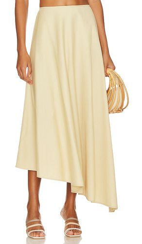 Falda midi asimétrica en color beige talla 0 en - Beige. Talla 0 (también en 10) - WeWoreWhat - Modalova