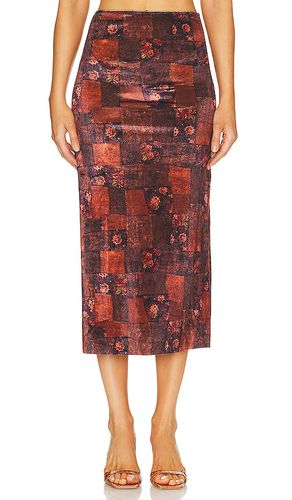 Velvet Patchwork Midi Skirt in . Taglia XXS - WeWoreWhat - Modalova