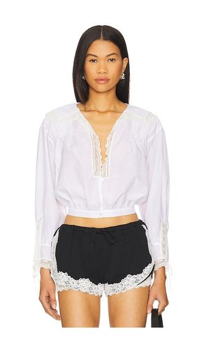 Blusa con ribete de encaje en color talla M en - White. Talla M (también en S) - Yuhan Wang - Modalova