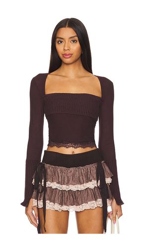 Cozy knit top en color burgundy talla L en - Burgundy. Talla L (también en M, S, XS) - Zemeta - Modalova