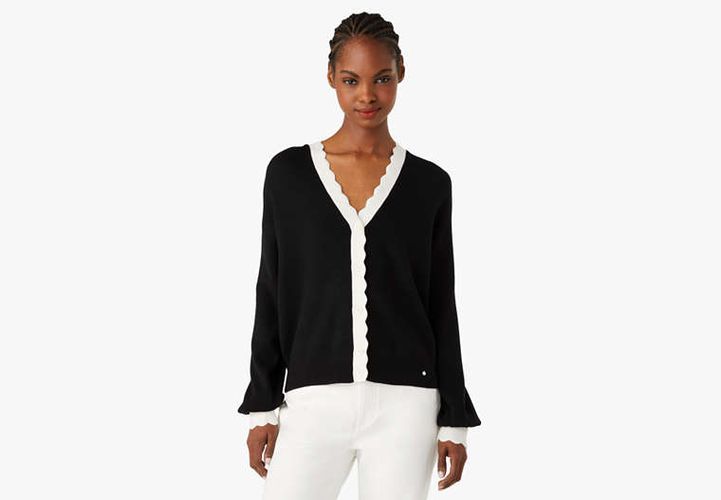 Scalloped Colorblock Cardigan - Kate Spade New York - Modalova