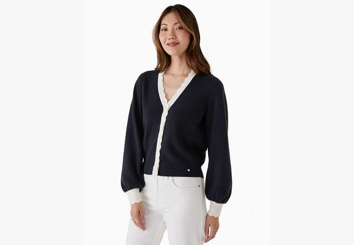 Scalloped Colorblock Cardigan - Kate Spade New York - Modalova