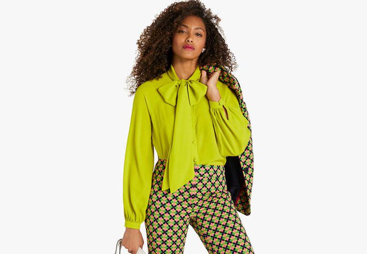 Tie-neck Georgette Shirt - Kate Spade New York - Modalova