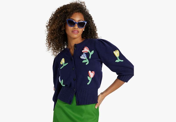 Crochet Flower Cardigan - Kate Spade New York - Modalova