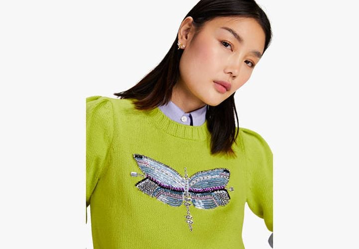 Dragonfly Embellished Sweater - Kate Spade New York - Modalova