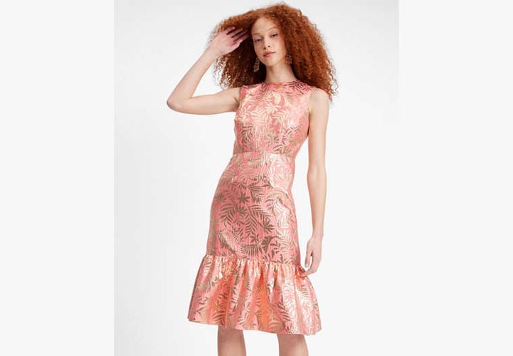 Tropical Foliage Brocade Dress - Kate Spade New York - Modalova